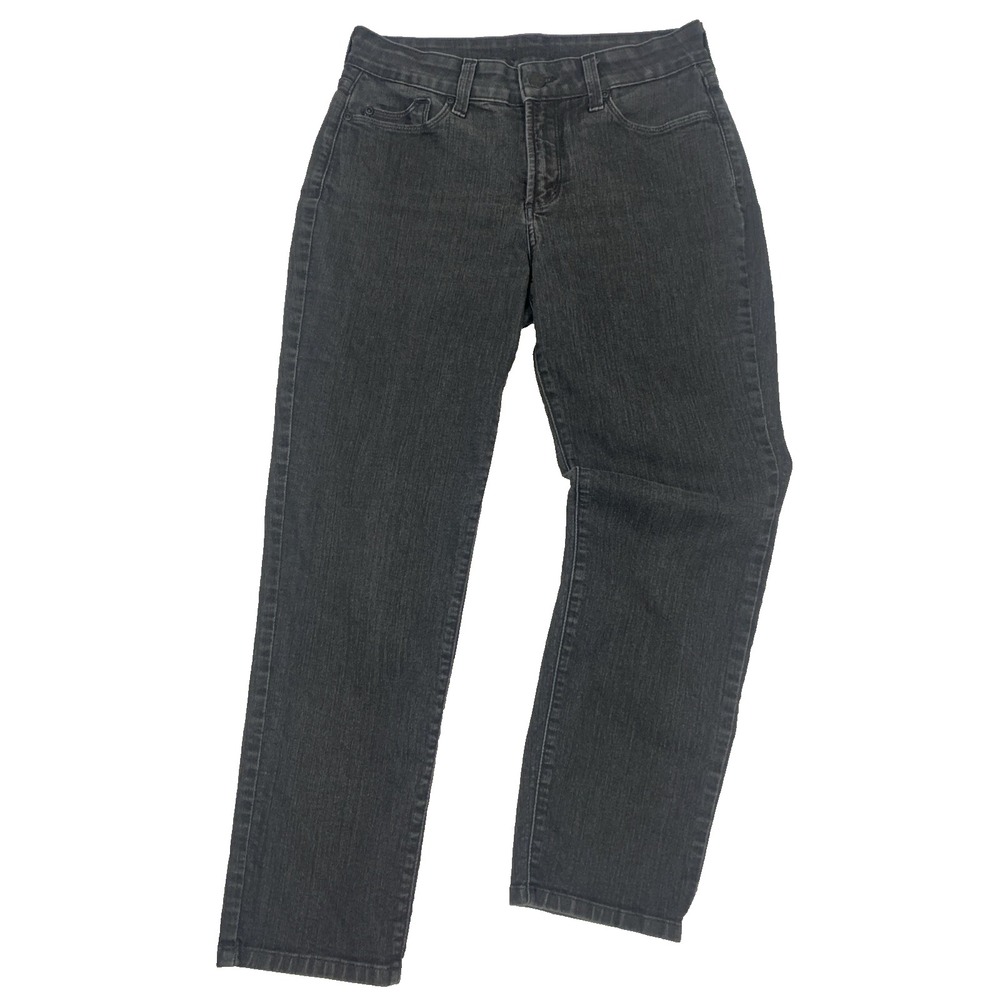 NYDJ Jeans Women’s 4 Black Lift Tuck Straight Leg Ankle Stretch